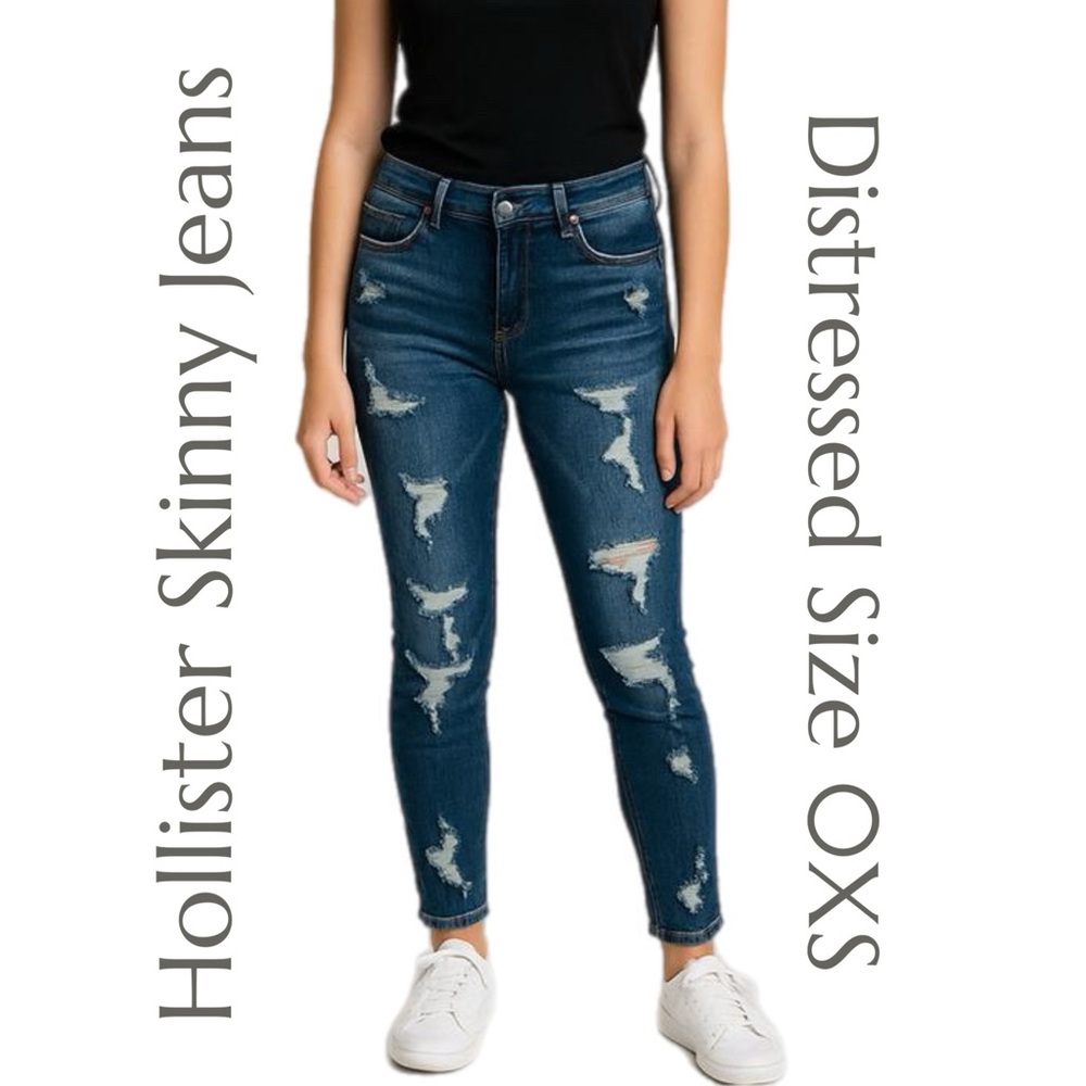 Hollister Distressed Skinny Jeans - Size 0XS‎
